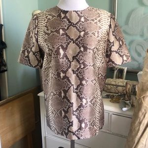 Tory Burch silk snakeskin blouse, size 4